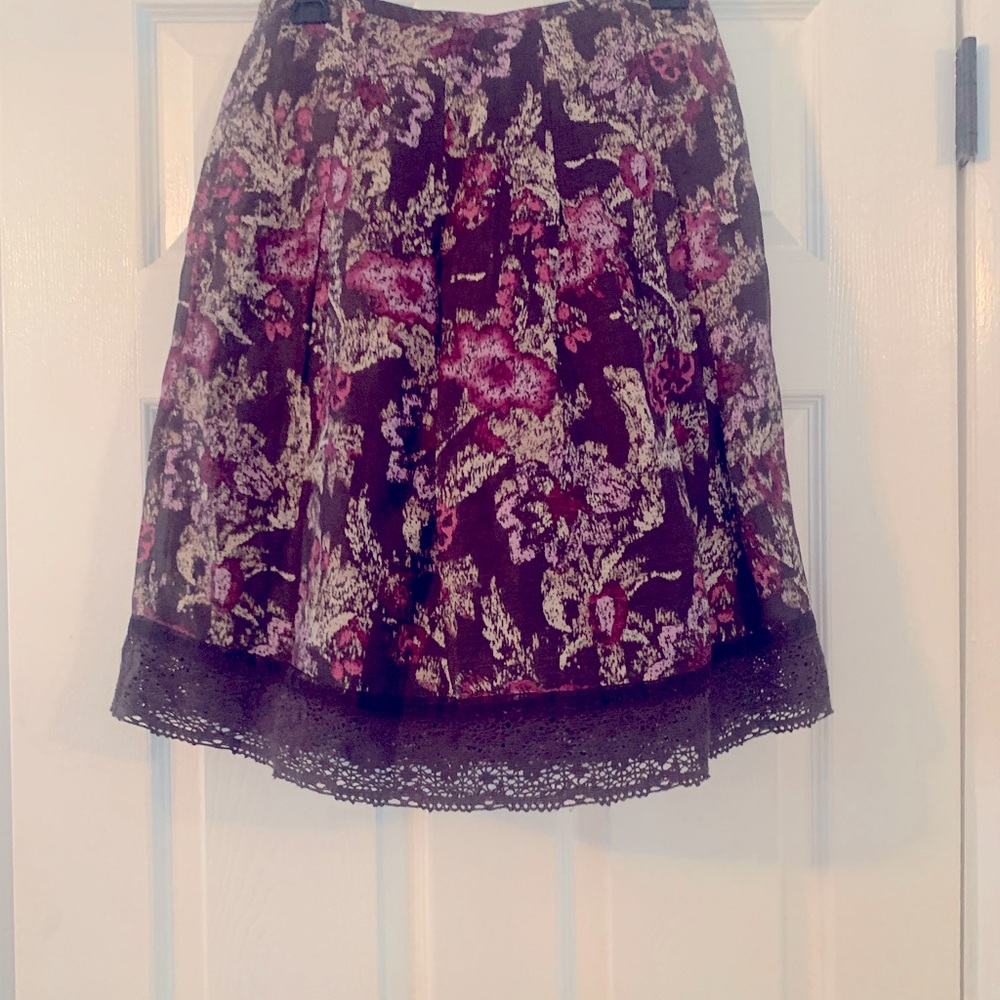 Loft silk linen blend skirt!